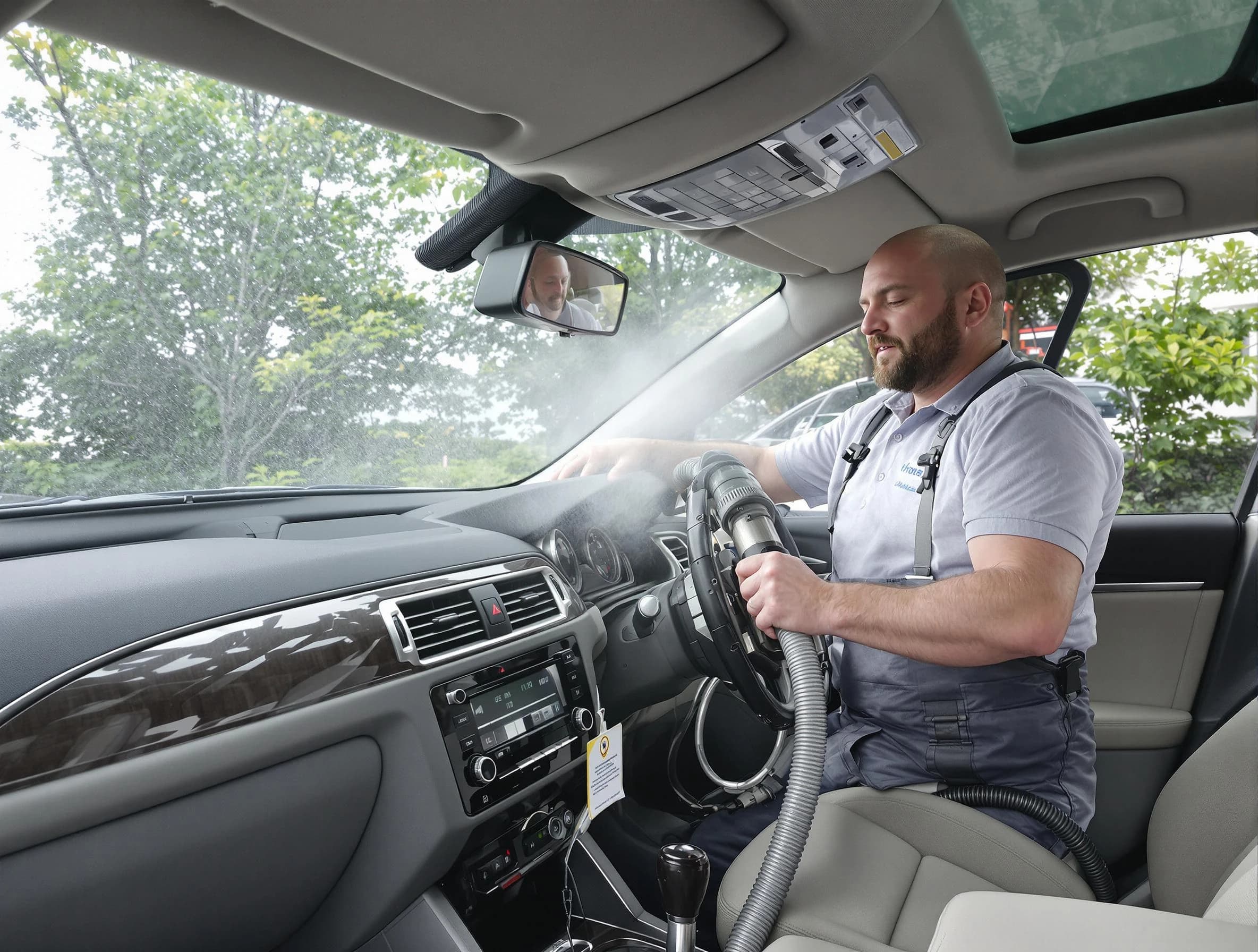 Lehi Air Duct Cleaning specialist performing professional car duct cleaning in Lehi