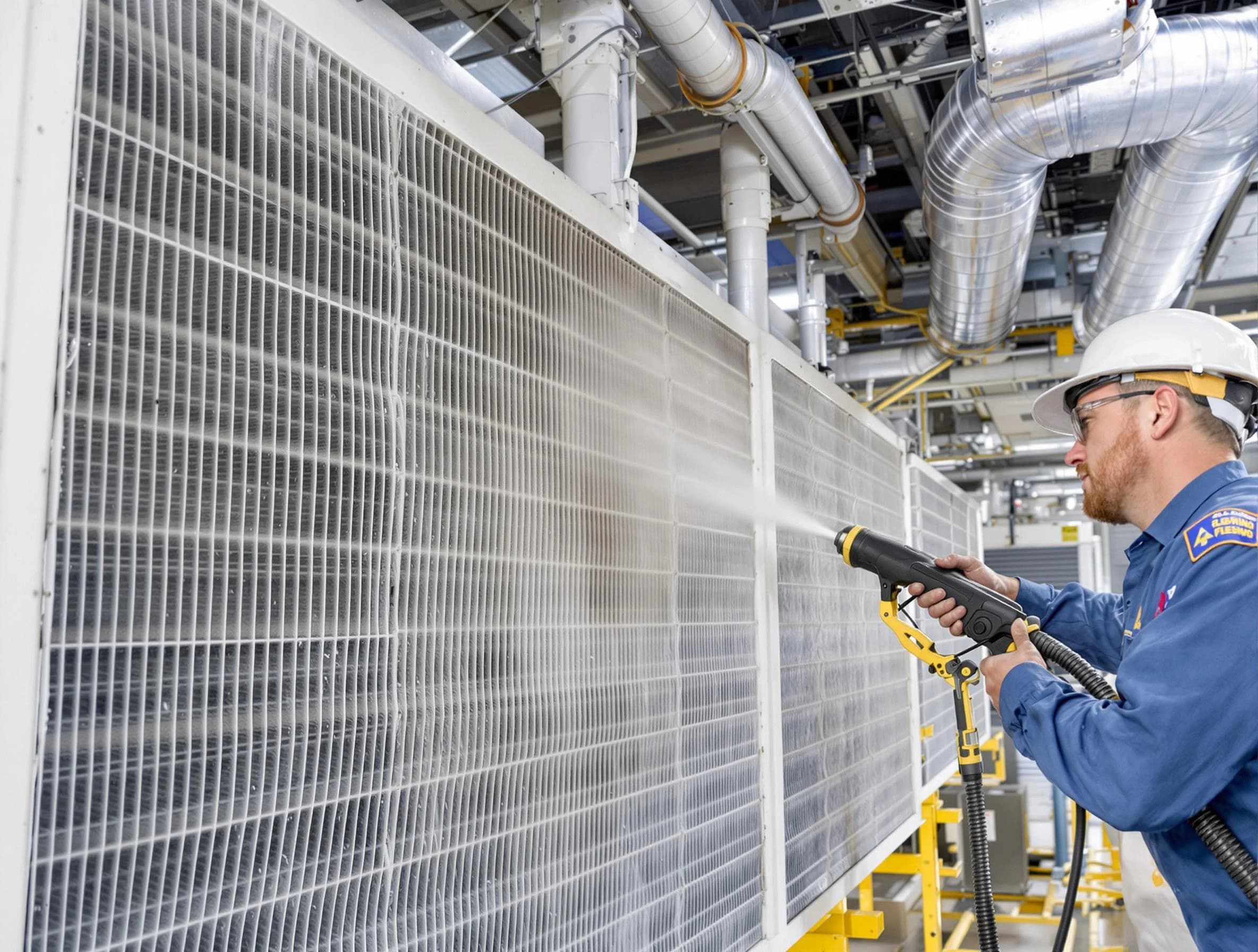 Professional commercial coil cleaning by Lehi Air Duct Cleaning in Lehi