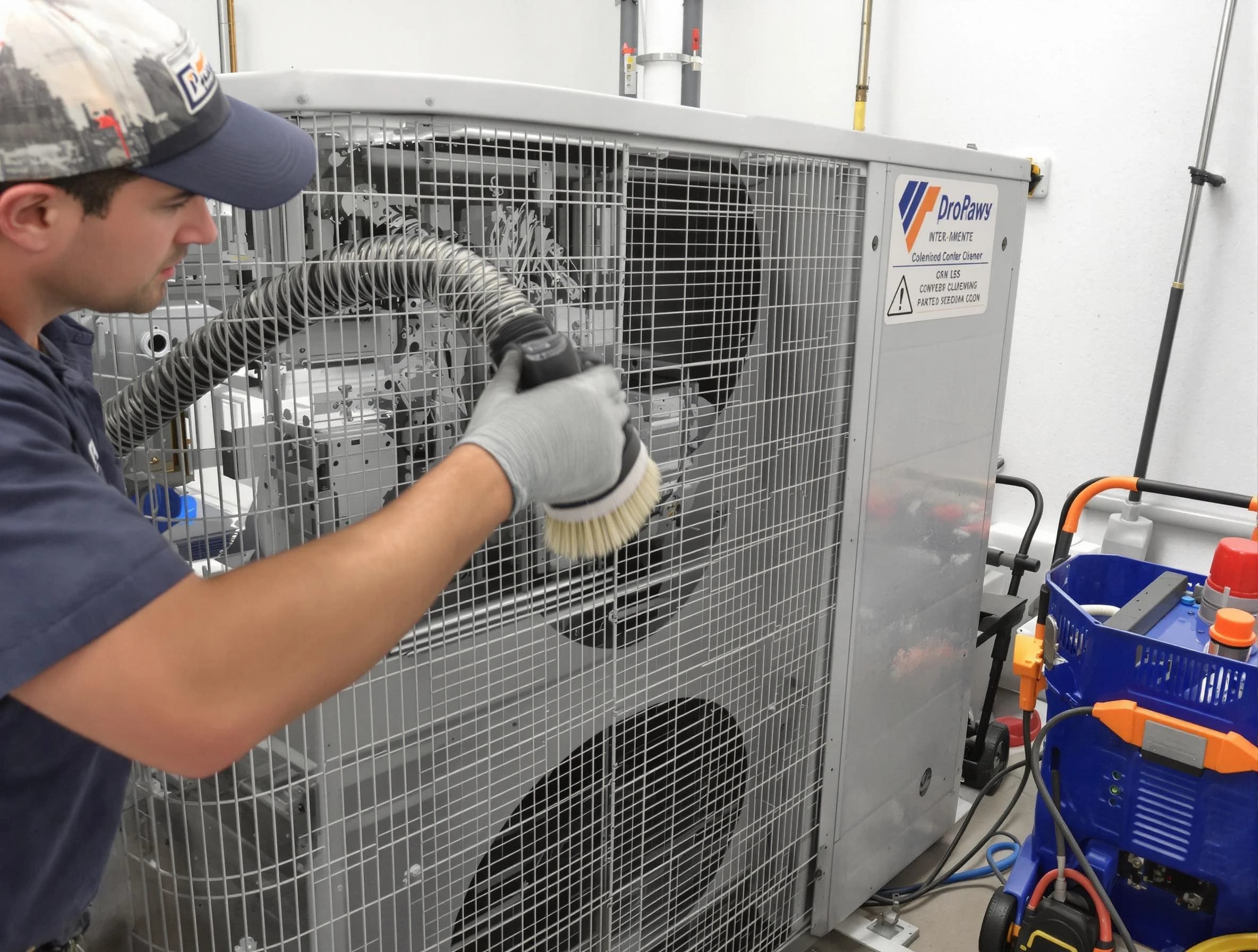 Lehi Air Duct Cleaning specialist performing precision AC coil cleaning for improved system performance in Lehi