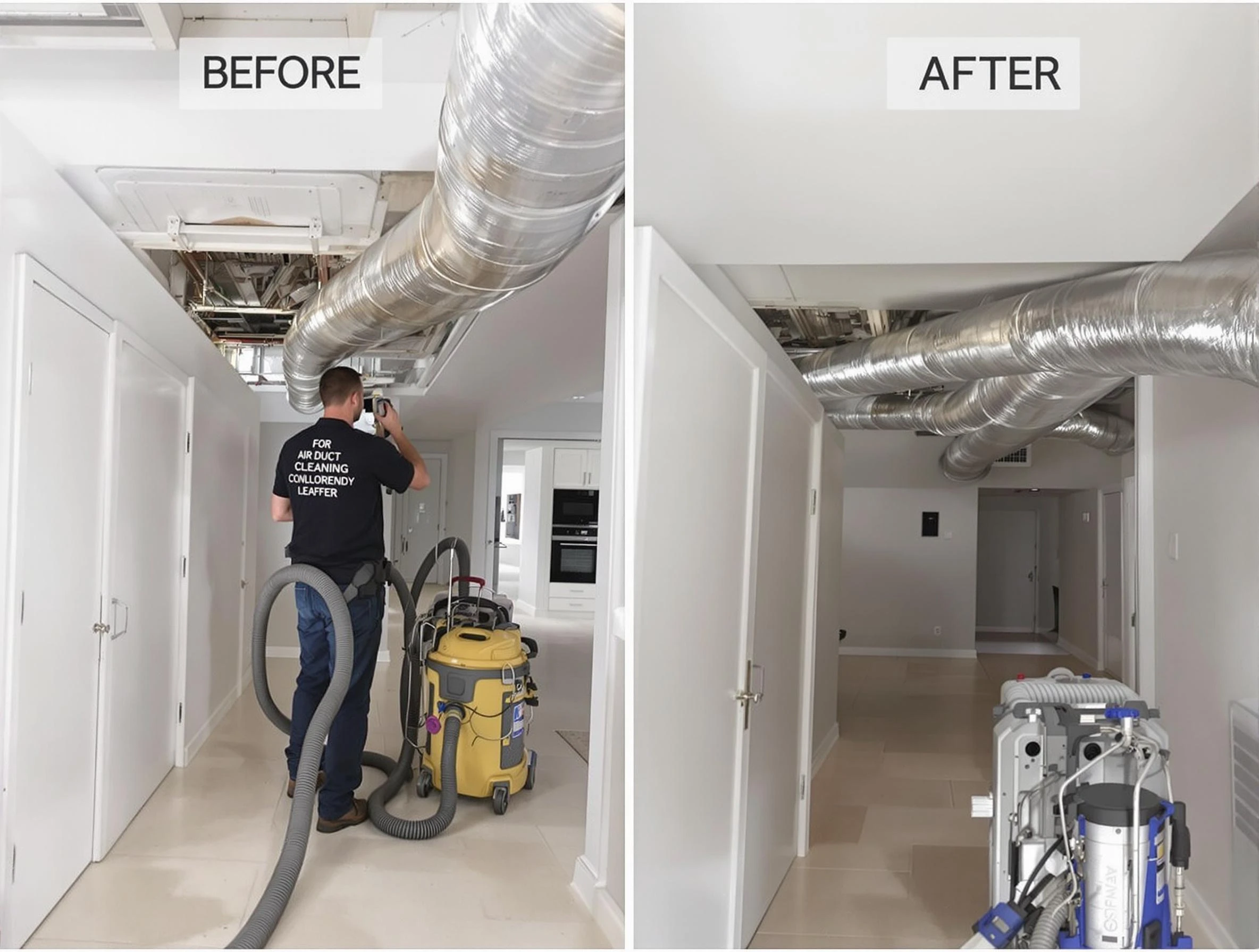 Lehi Air Duct Cleaning professional performing thorough air duct cleaning in Lehi